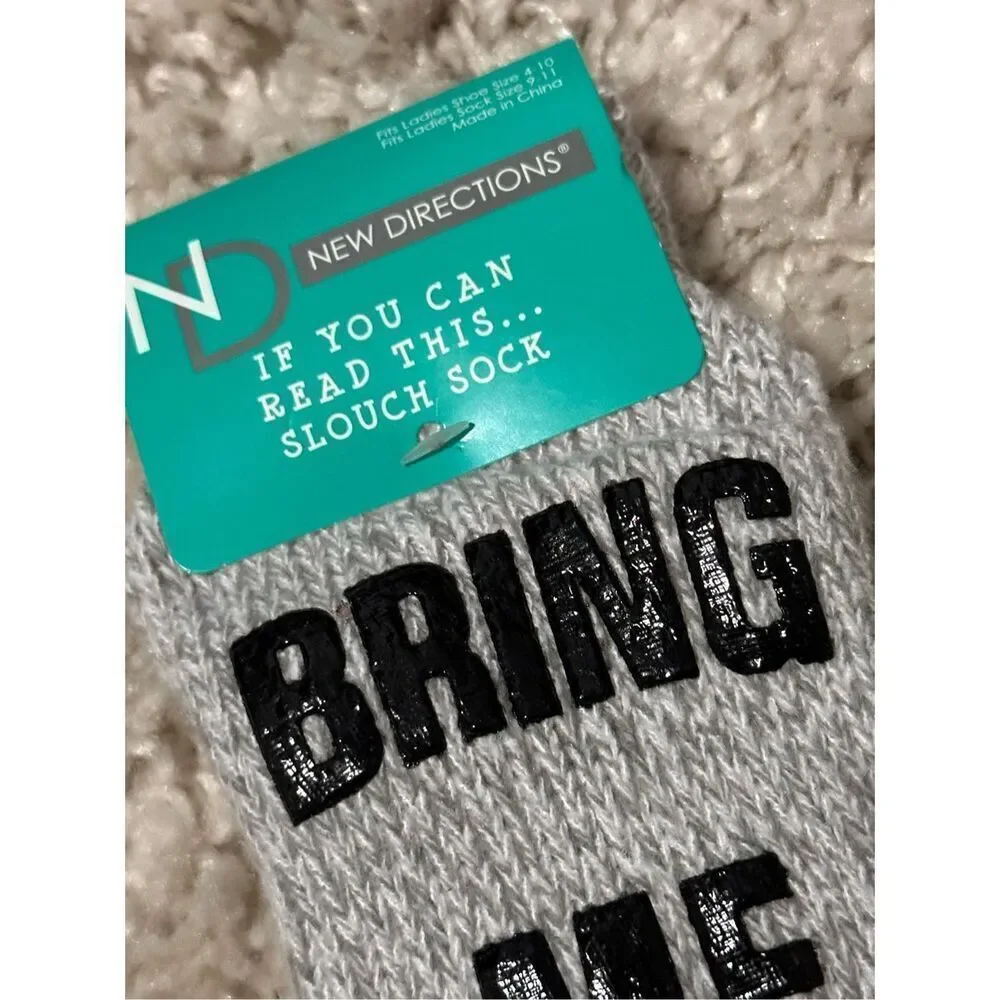 NEW WITH TAGS New Directions If You Can Read This Wine Socks‎ size 9-11